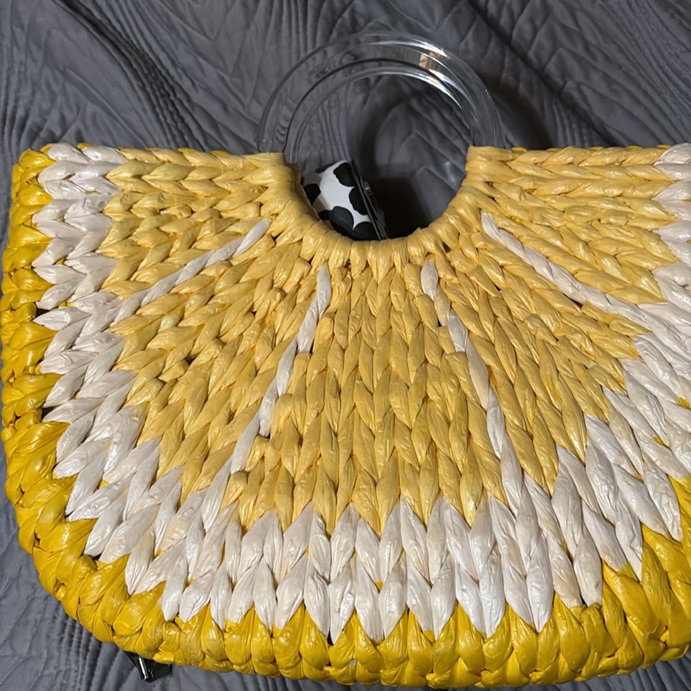 Kate Spade Yellow and White Tote Bag - Picture 2 of 4